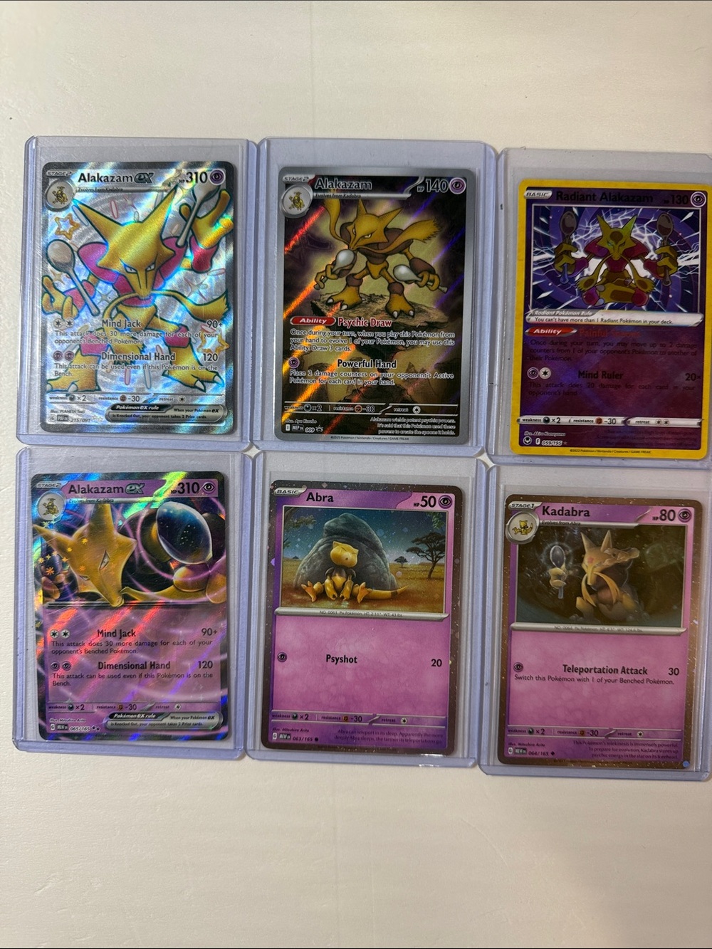 Pokemon Alakazam & Evolutions Holo Card Lot - Purple, Gold, Black